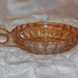 VINTAGE GLASS CARNIVAL MARIGOLD DIAMOND POINT BOWL